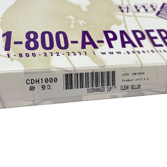 PaperDirect Clear Vellum Doorhanger 2UP 50 Ct 40# 8.5x11 Preprinted Communicatio - Picture 2 of 4